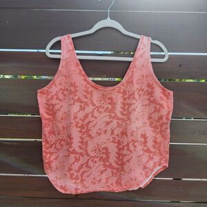 Vintage 80s‎ 90s Coral Jacquard Printed OSFA/M Tank Top Retro Vibes